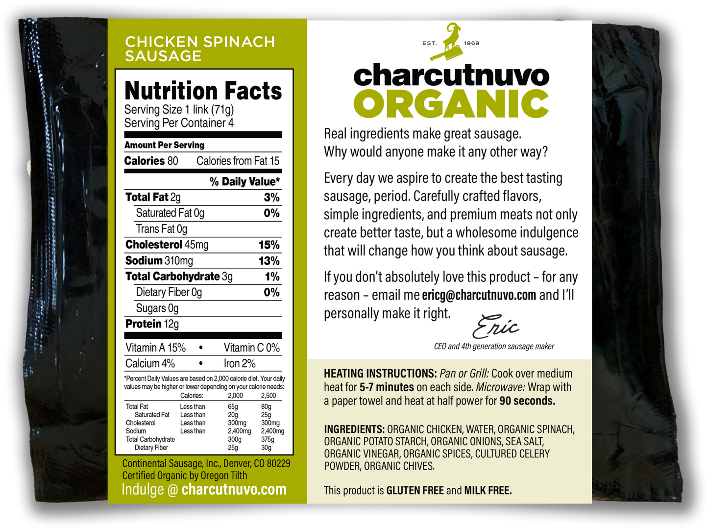 Organic Chicken Sausage