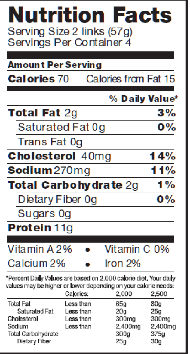 Organic Chicken Sausage