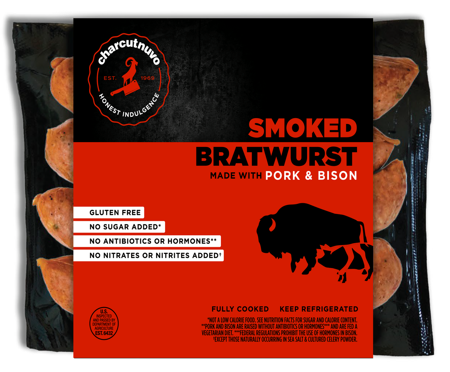 Smoked Pork and Bison Bratwurst